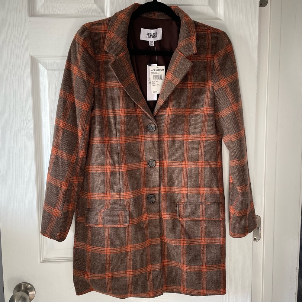 BB Dakota Women's Brown and Orange Coat